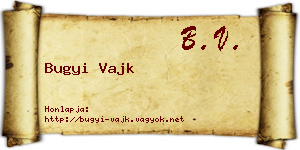 Bugyi Vajk névjegykártya